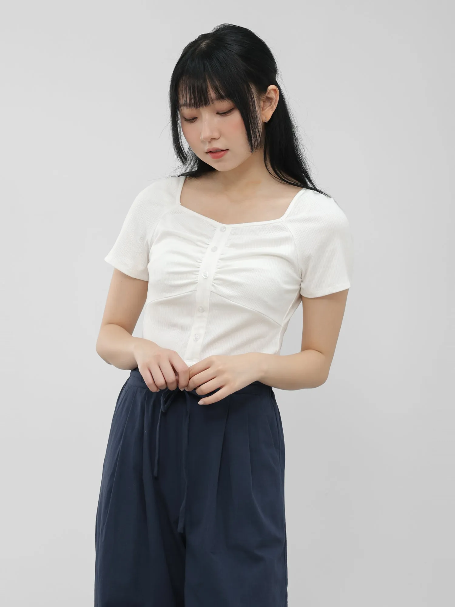 Atarah Front Gather Knit Top