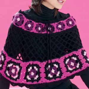 Bernat Crochet Flower Power Granny Poncho