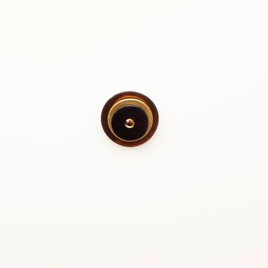 Brown, Gold & Black Layered Button - Small