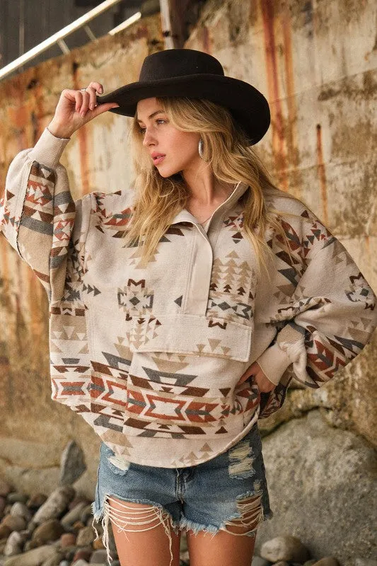 Cantina Aztec Western Pullover