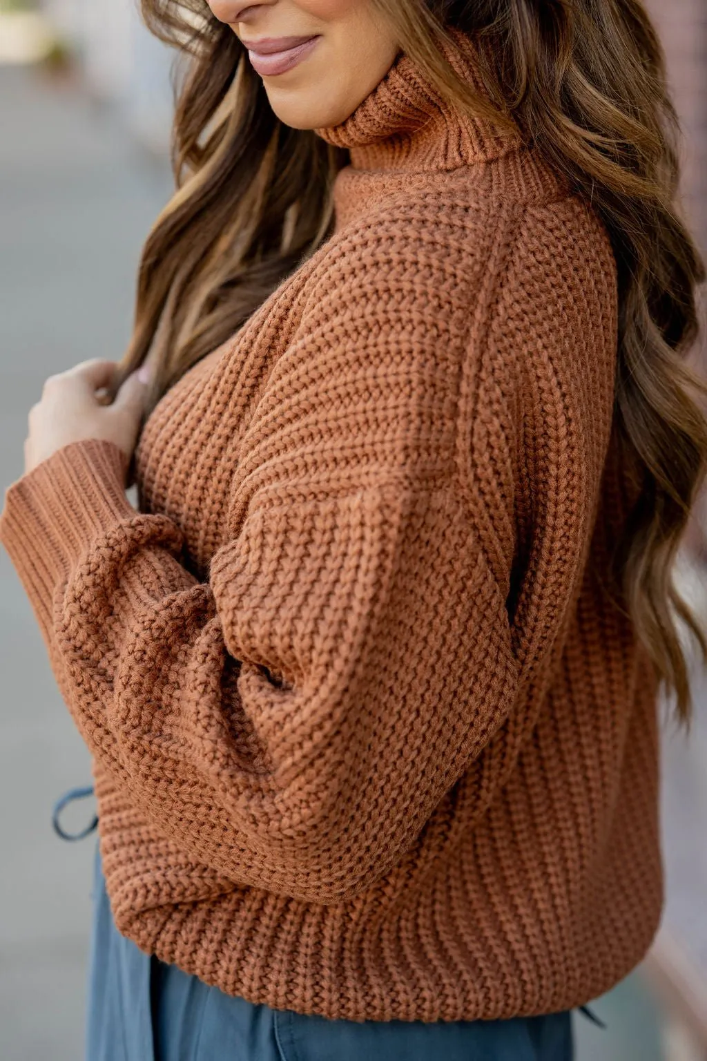 Chunky Knit Turtleneck Sweater