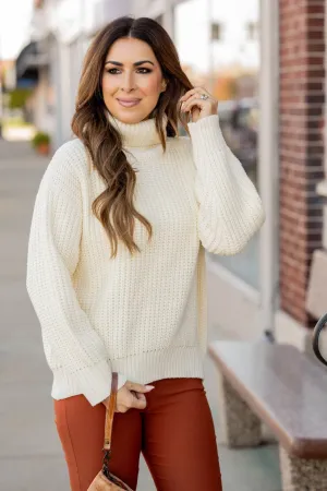 Chunky Knit Turtleneck Sweater