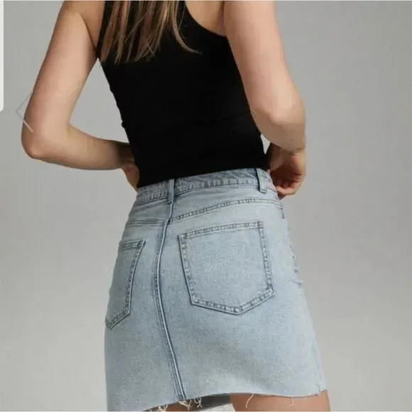 Cotton on Classic Stretch Denim Mini Skirt Brooklyn Blue