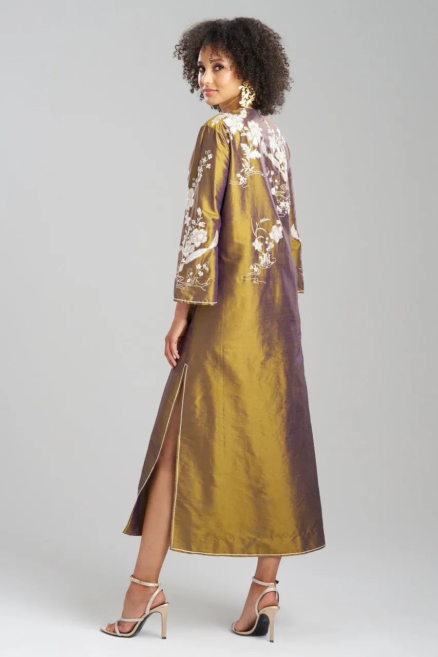 Couture Silk Dupioni Embroidered Caftan