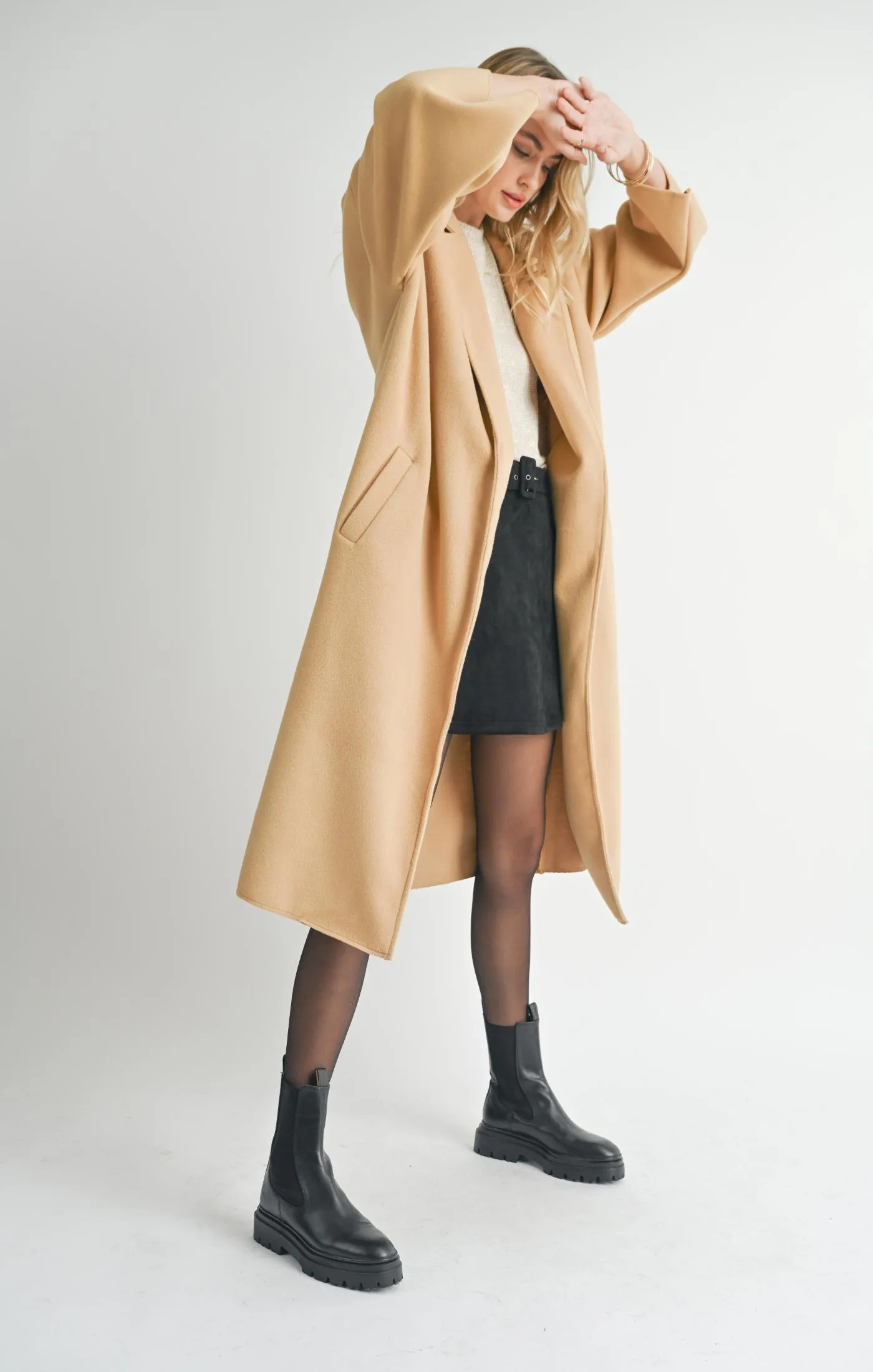 Dionne Long Open Front Coat