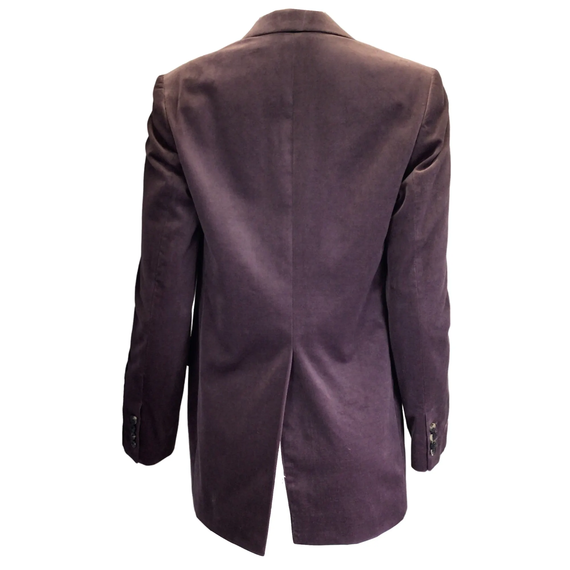 Dries Van Noten Mauve One-Button Classic Velvet Blazer