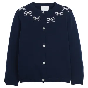 Essential Cardigan - Navy Bows