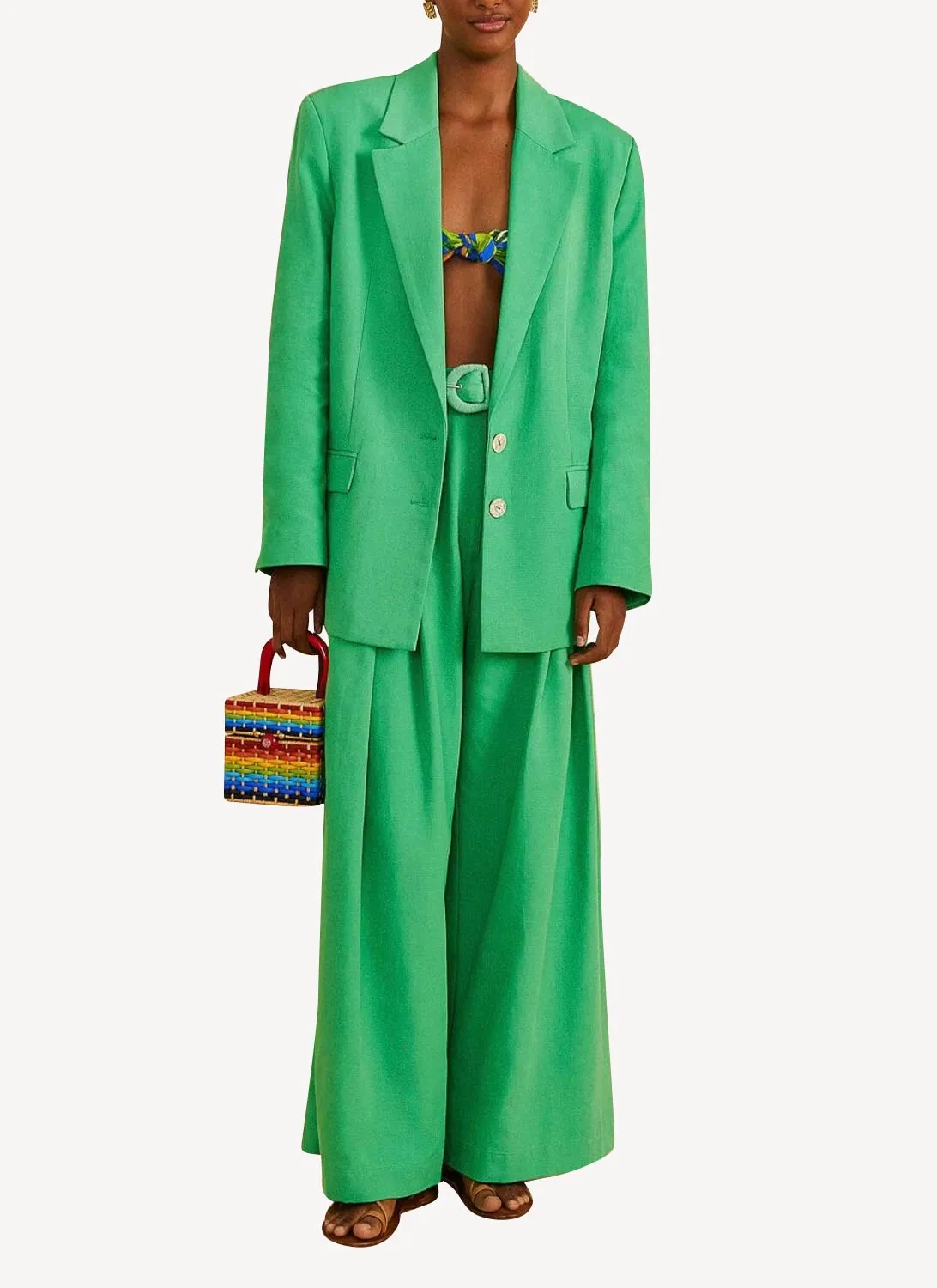 Farm Rio - Blazer - Green - Femme