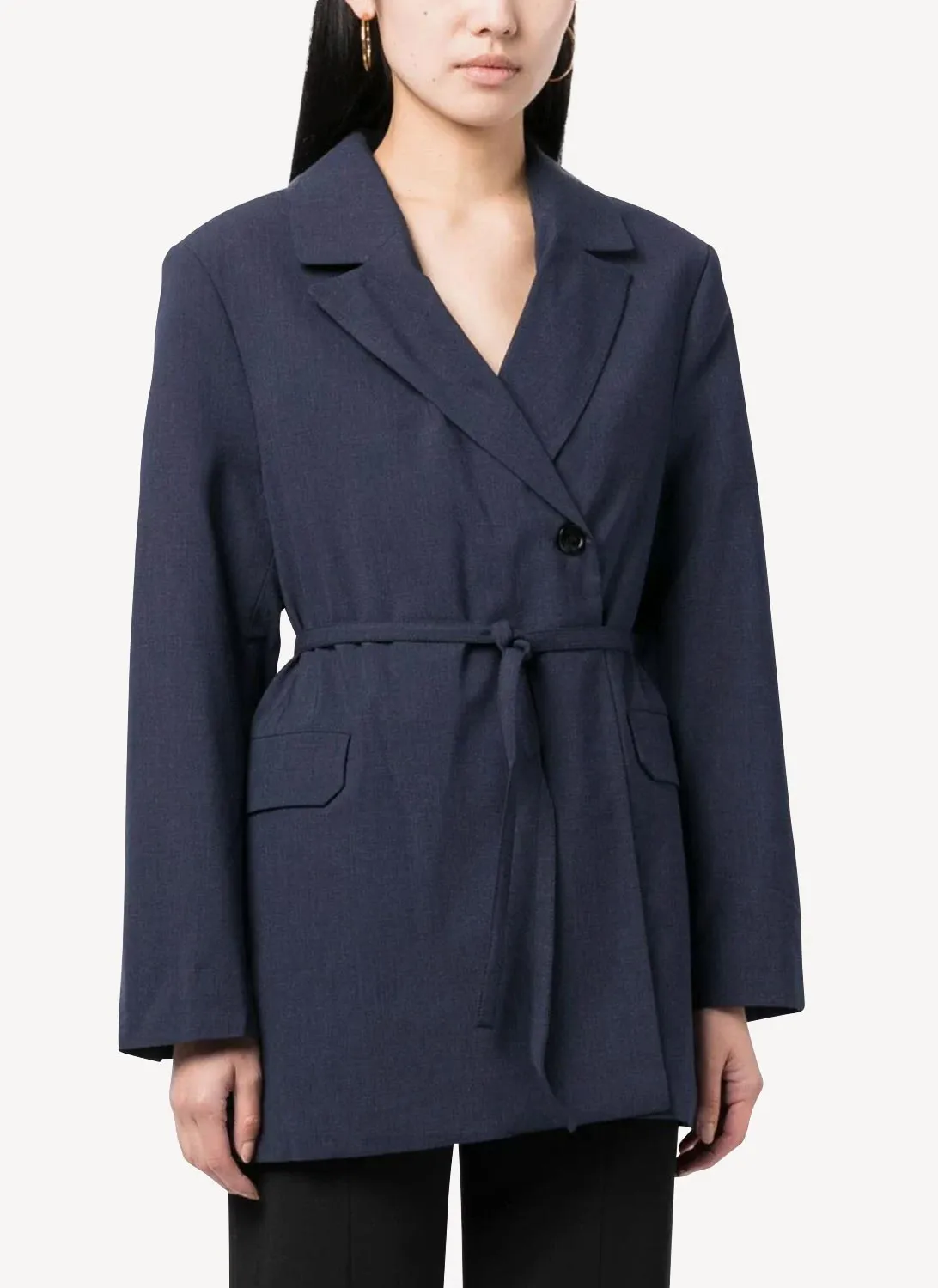 Ganni - Blazer - Dark Blue - Femme