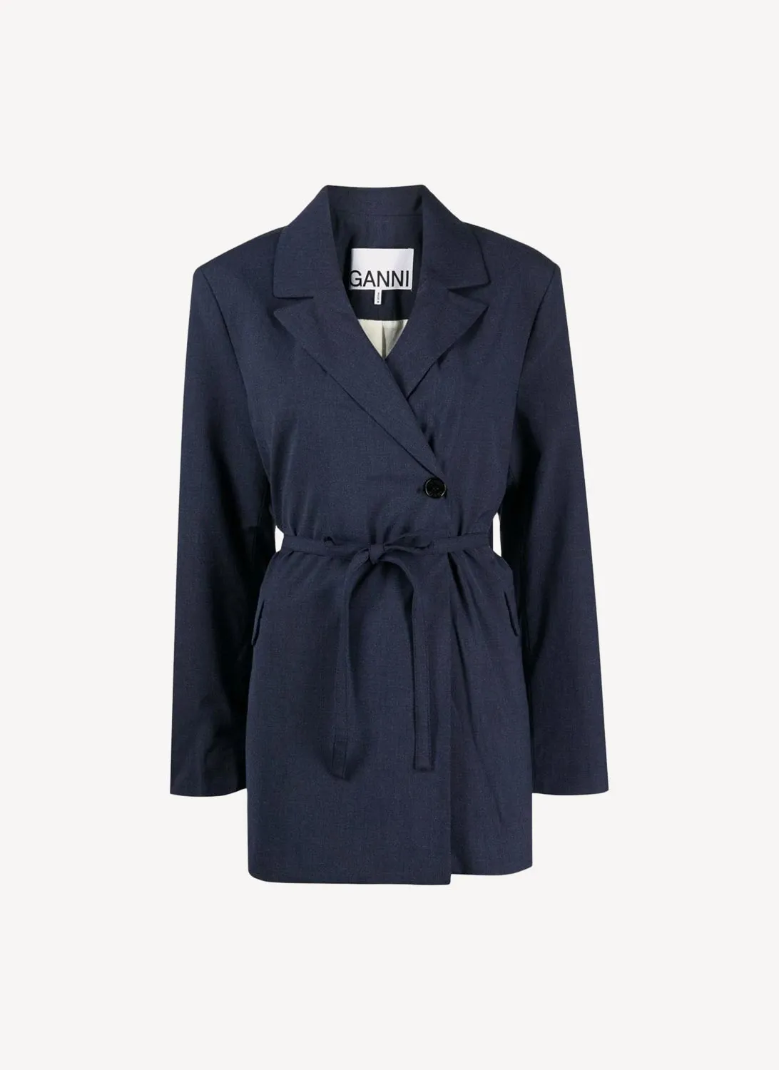 Ganni - Blazer - Dark Blue - Femme