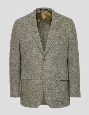 HARRIS TWEED LIGHT BROLIVE BARLEYCORN SPORT COAT