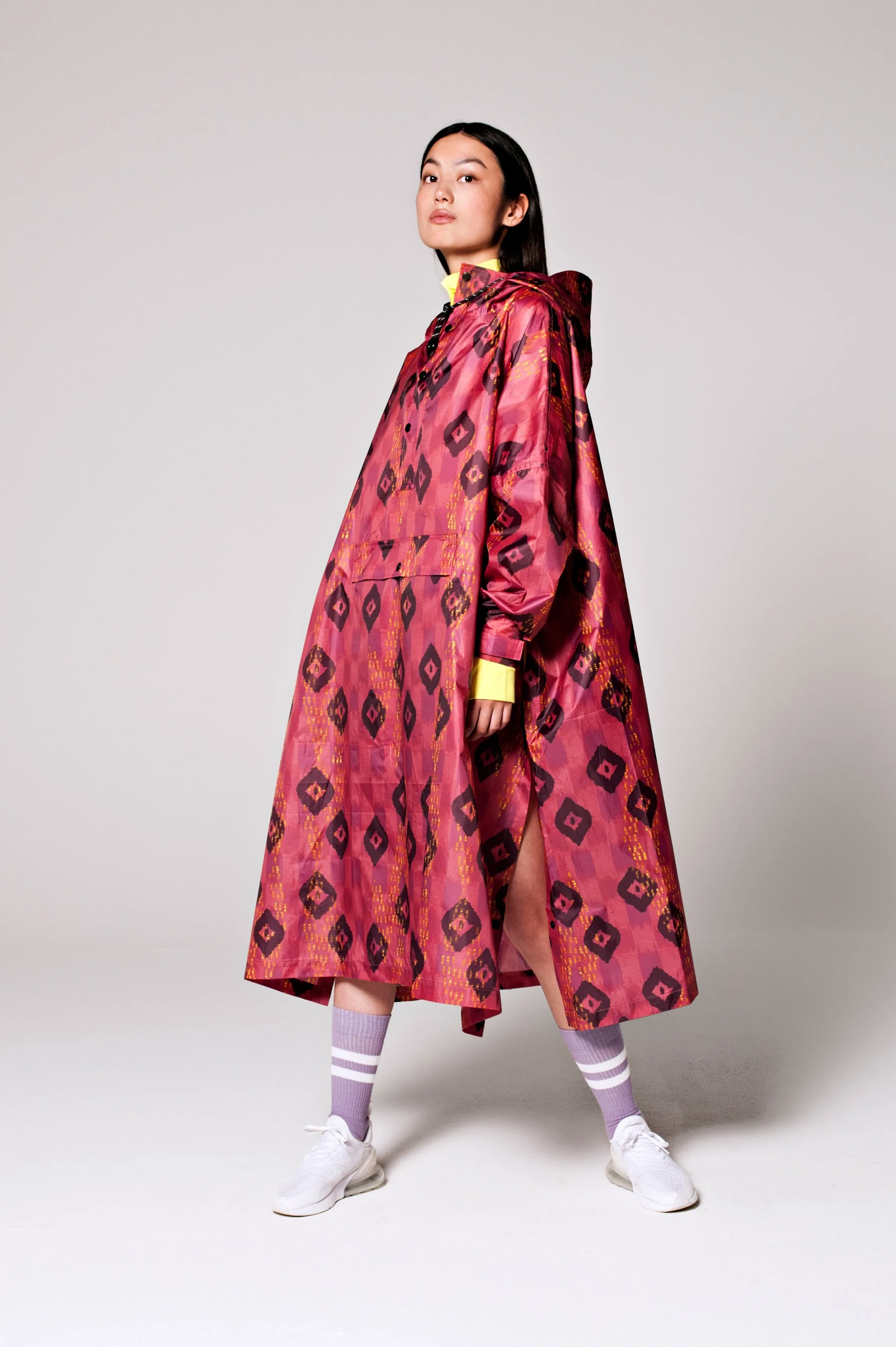 Ikat Rain Poncho