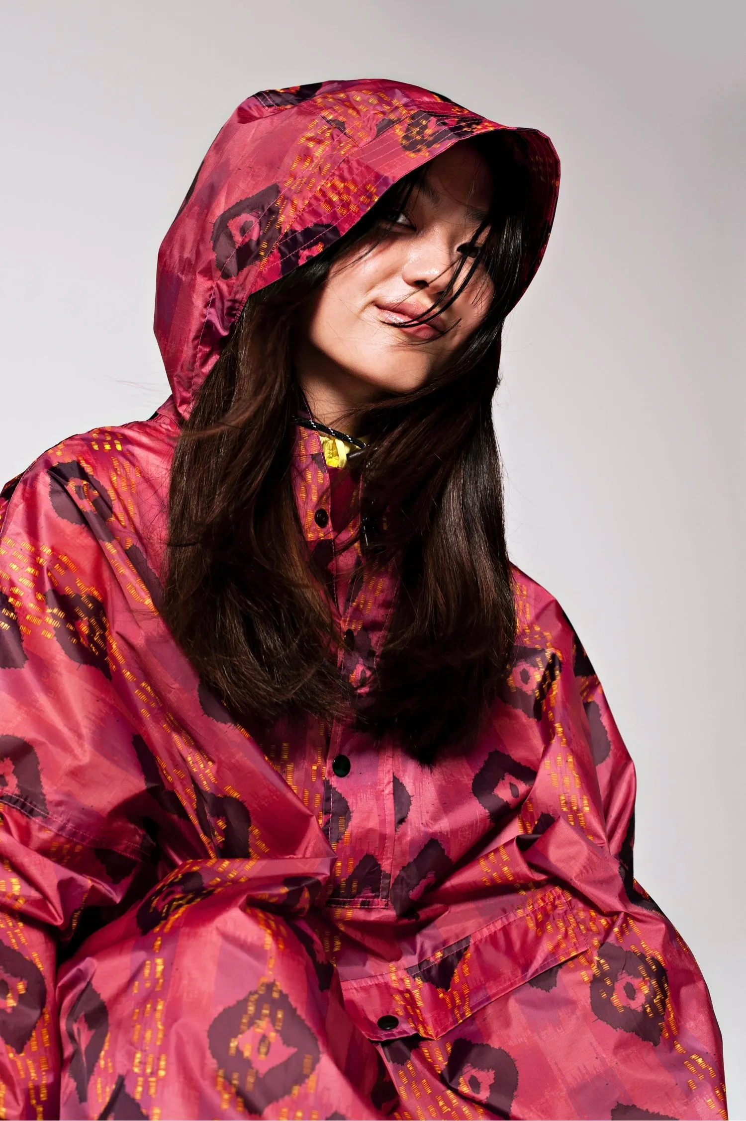 Ikat Rain Poncho