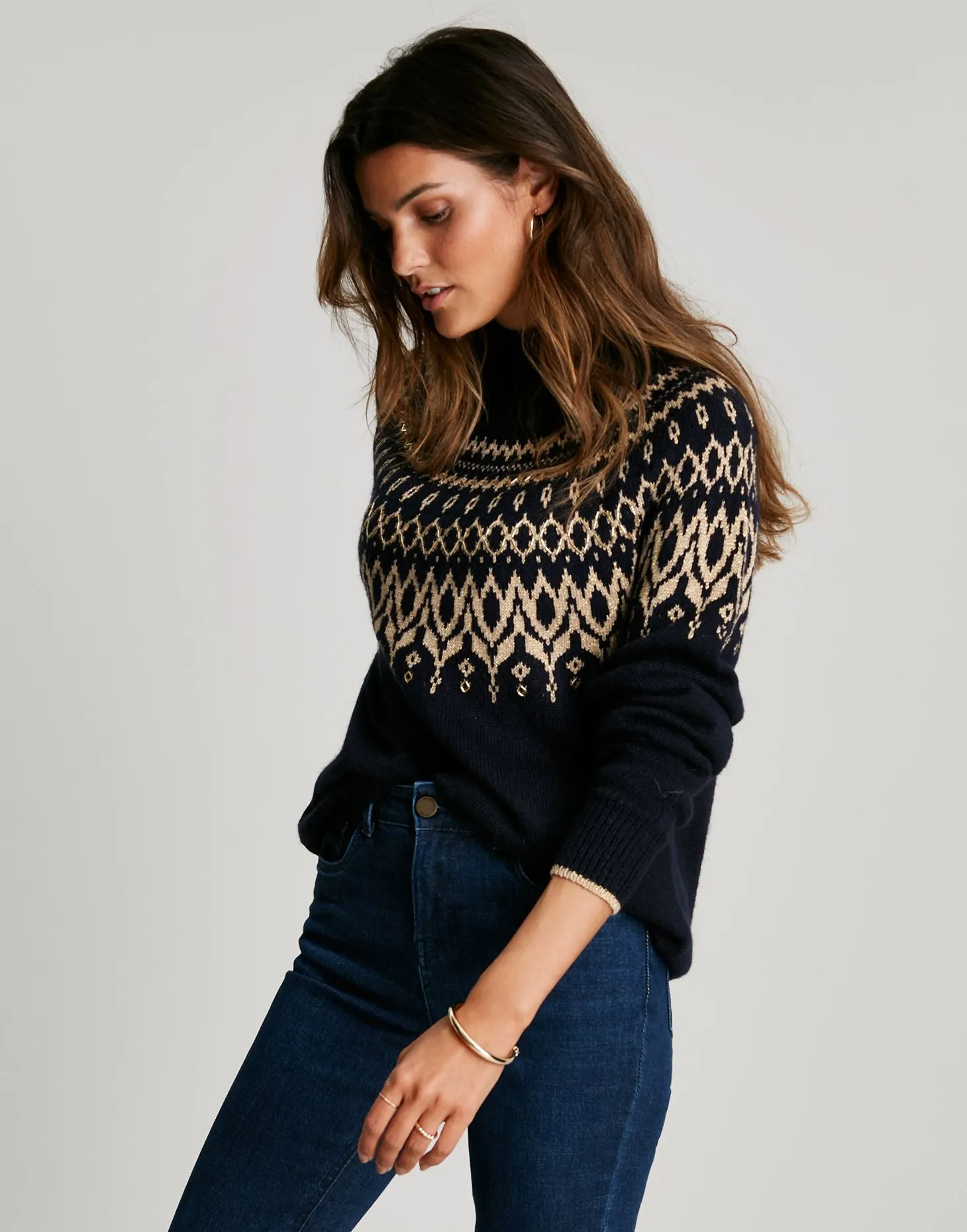 Joules | Elvie Embellished Fair Isle Sweater | Women's