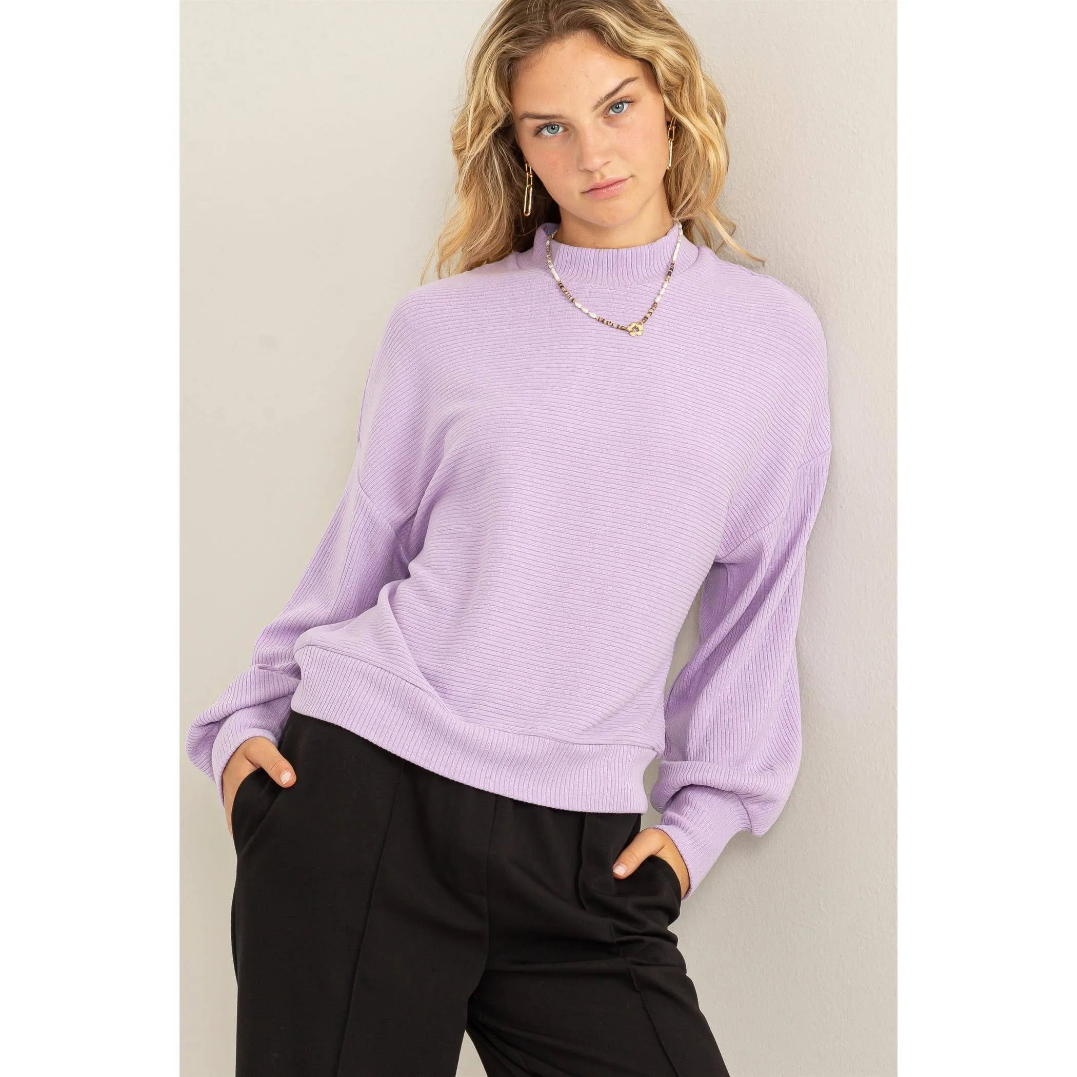 Keep It Simple Sweater - Lavender