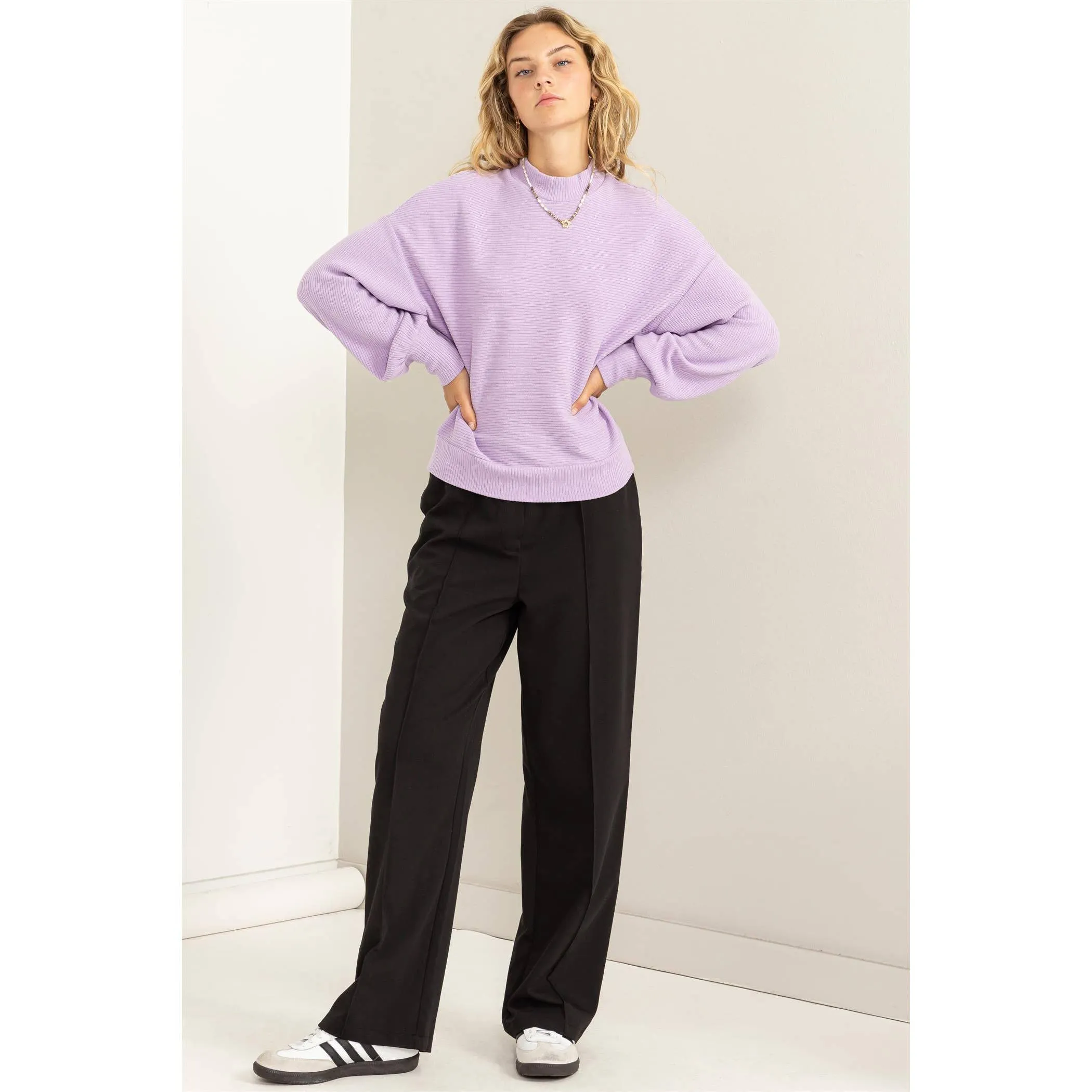 Keep It Simple Sweater - Lavender