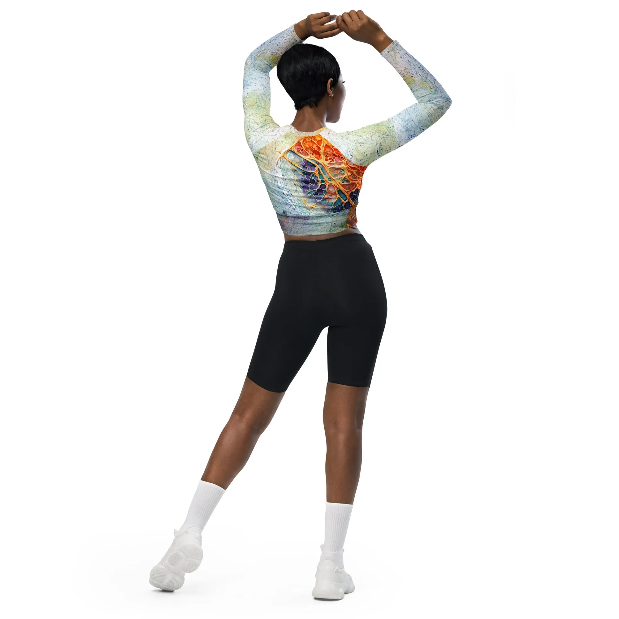 Long-Sleeve Crop Top Cytoplasmatic Surface