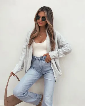 Make It Yours Grey Brushed Cardigan