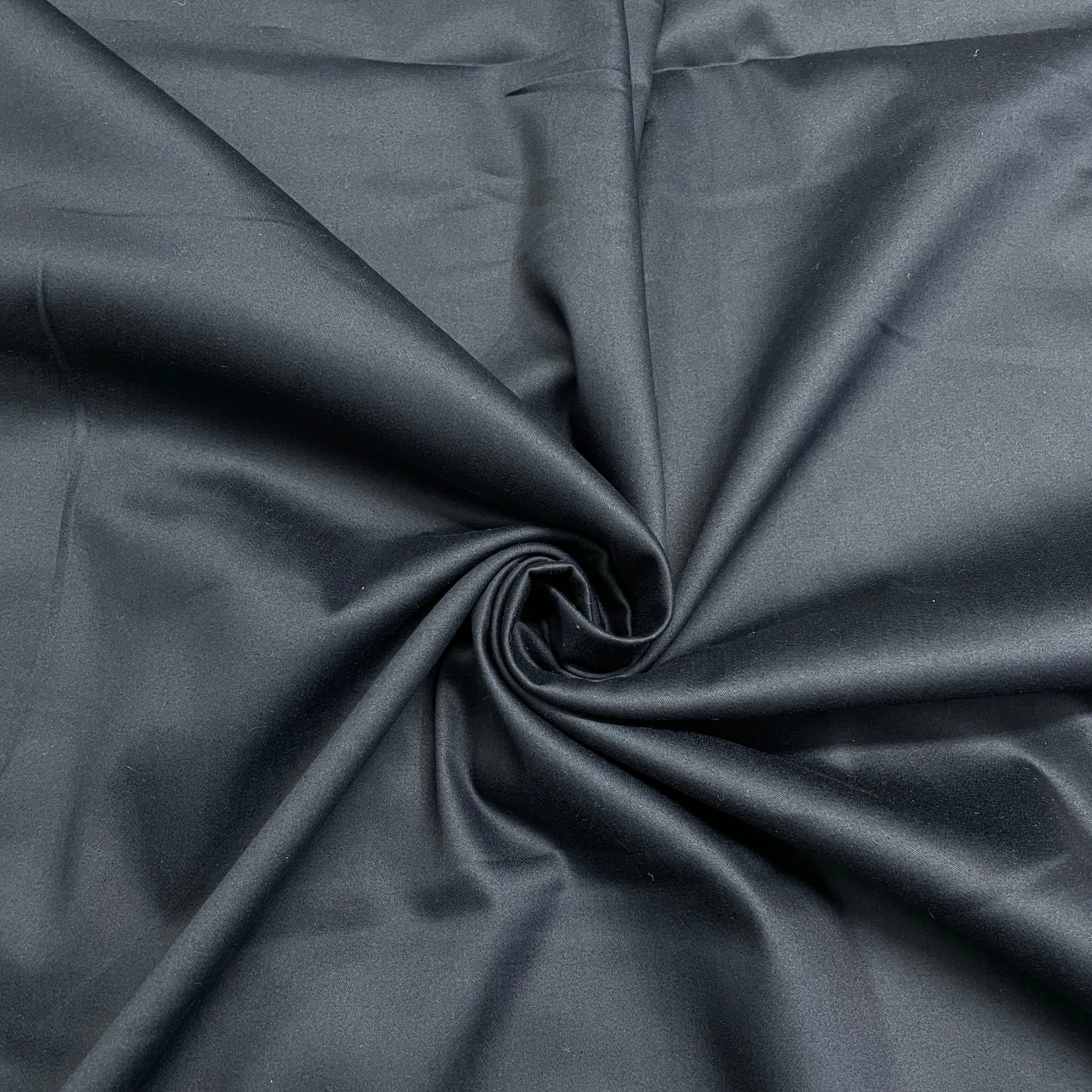 Navy Blue Solid Premium Cotton Satin Fabric