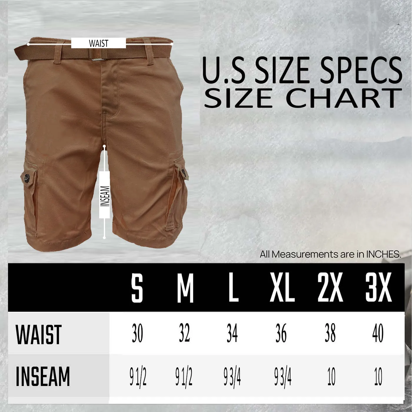 Olive Belted Cargo Shorts