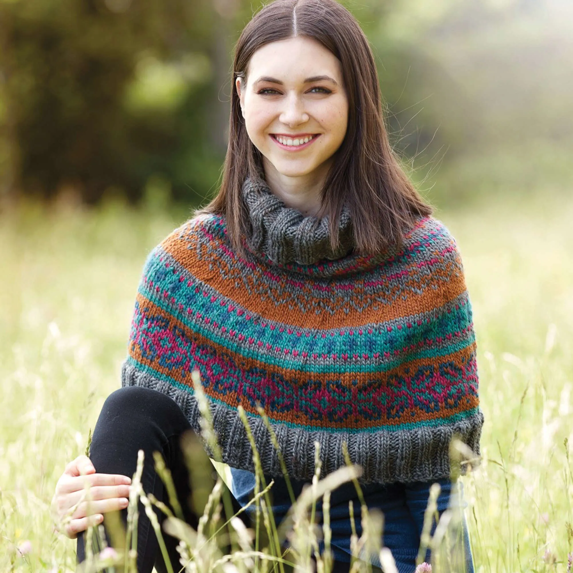 Patons Fair Isle Knit Capelet