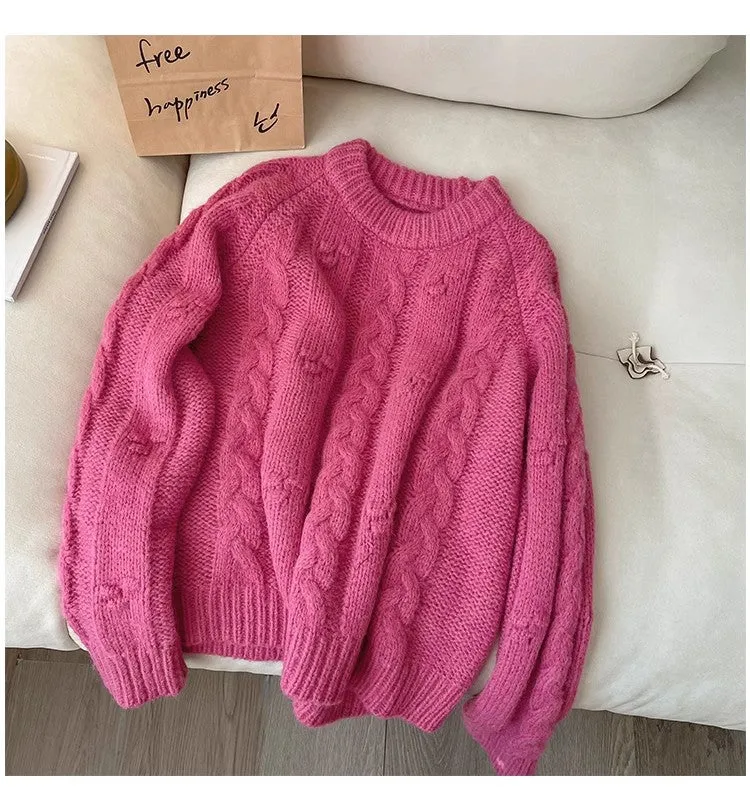 popular beautiful sweaters for women new style round neck sweaters    S4856