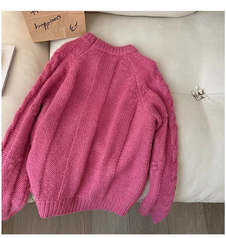 popular beautiful sweaters for women new style round neck sweaters    S4856