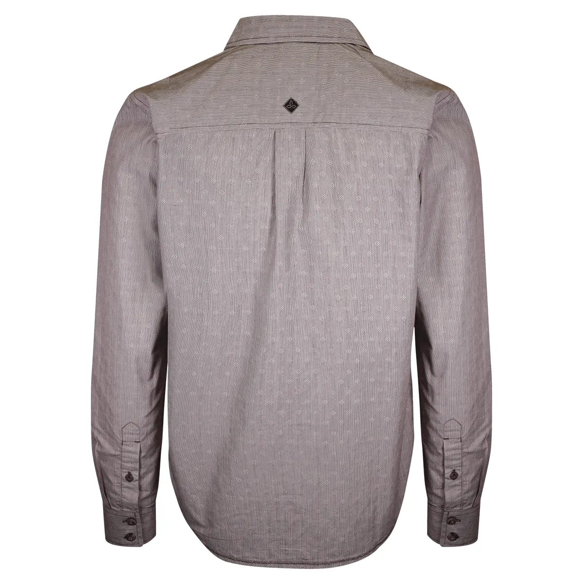 prAna Men's Diamond Pattern Striped L/S Woven Shirt (S59)