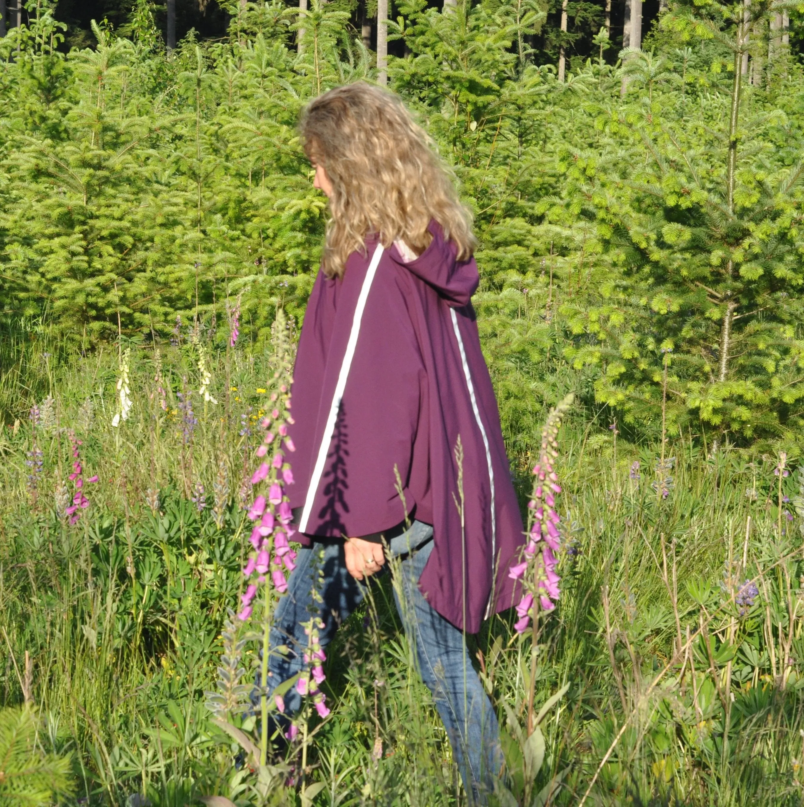 Rain Poncho - Aubergine (TALL)