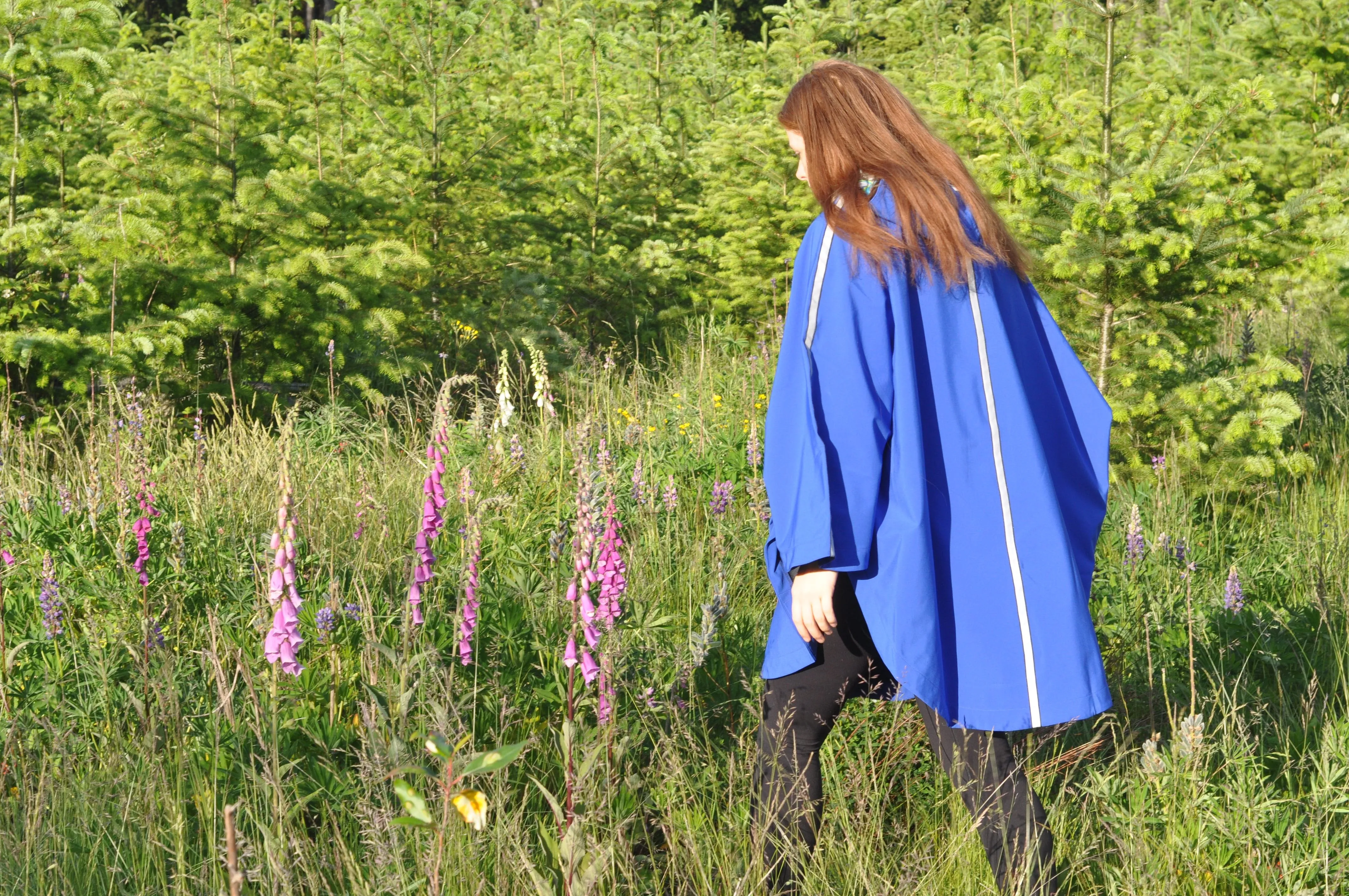 Rain Poncho - Cobalt Blue (TALL)