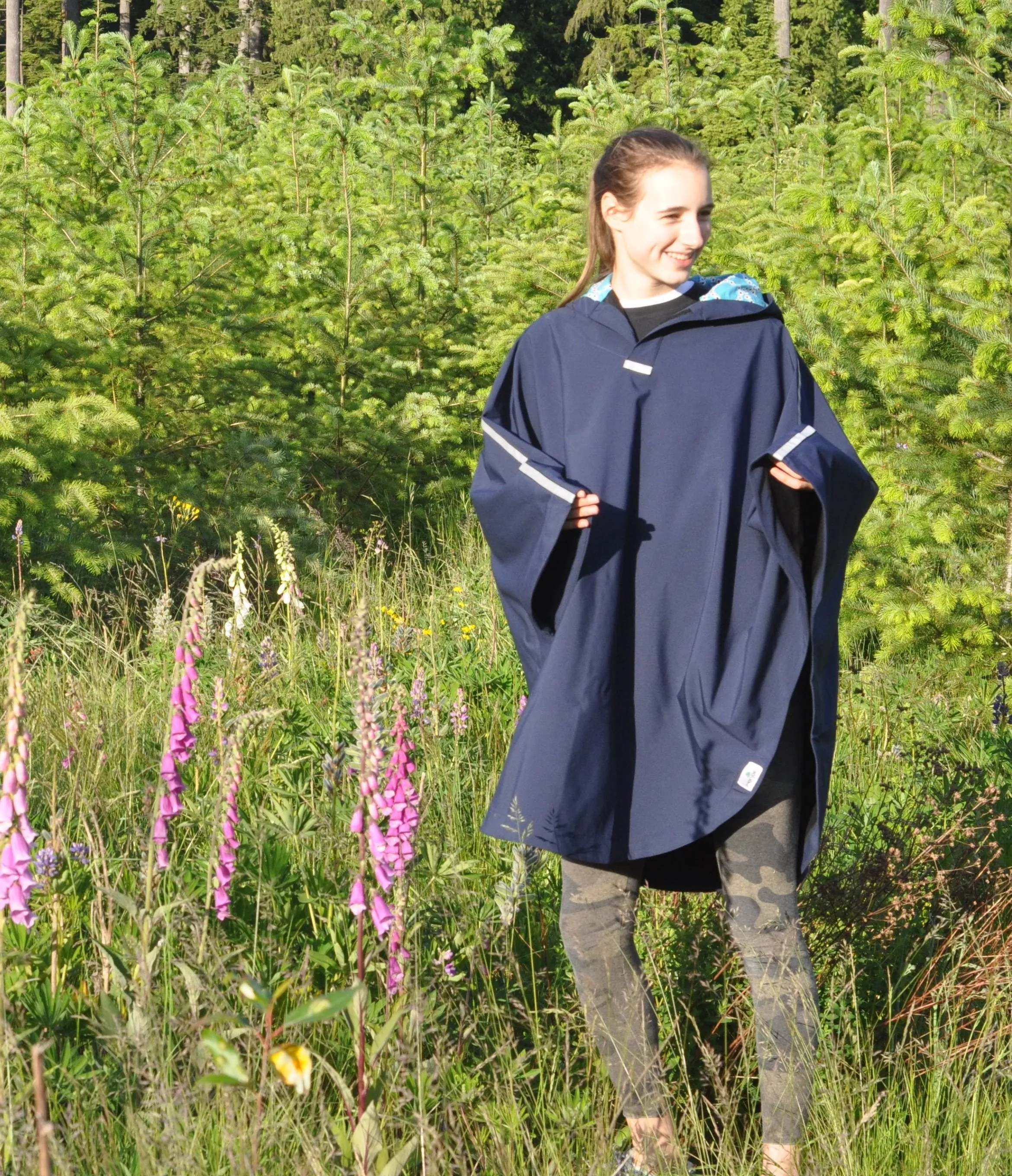 Rain Poncho - Navy (TALL)