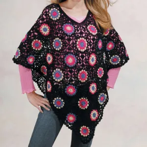 Red Heart Crochet Granny Poncho