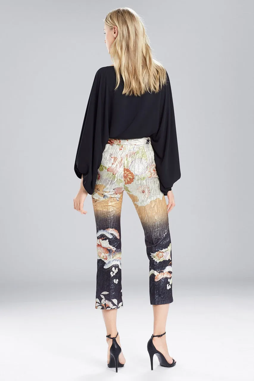 Scenery Metallic Jacquard Culotte Pants