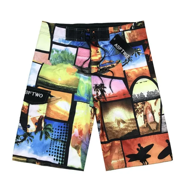 Summer Board Shorts Men Quick Dry Swimming Trunks Swimwear bañadores hombre Bermuda Vacation Surf Beach Short Pants Casual Male