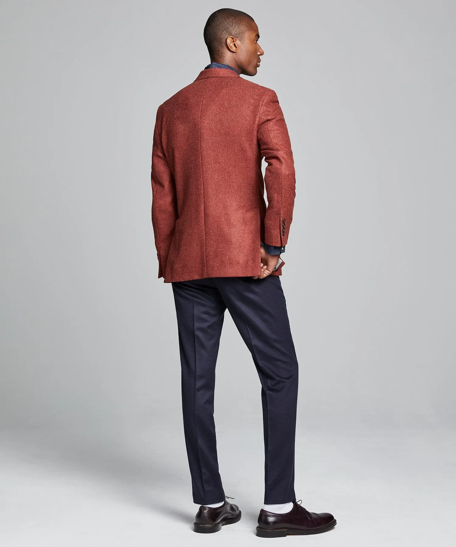 Sutton Lambswool/Cashmere Sport Coat in Red