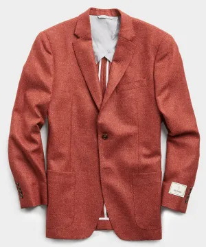 Sutton Lambswool/Cashmere Sport Coat in Red