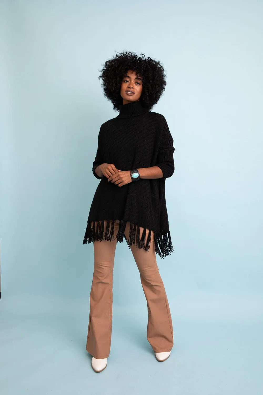 Sweater Weather Roll-Neck Poncho