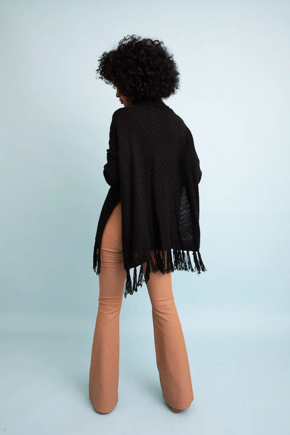 Sweater Weather Roll-Neck Poncho