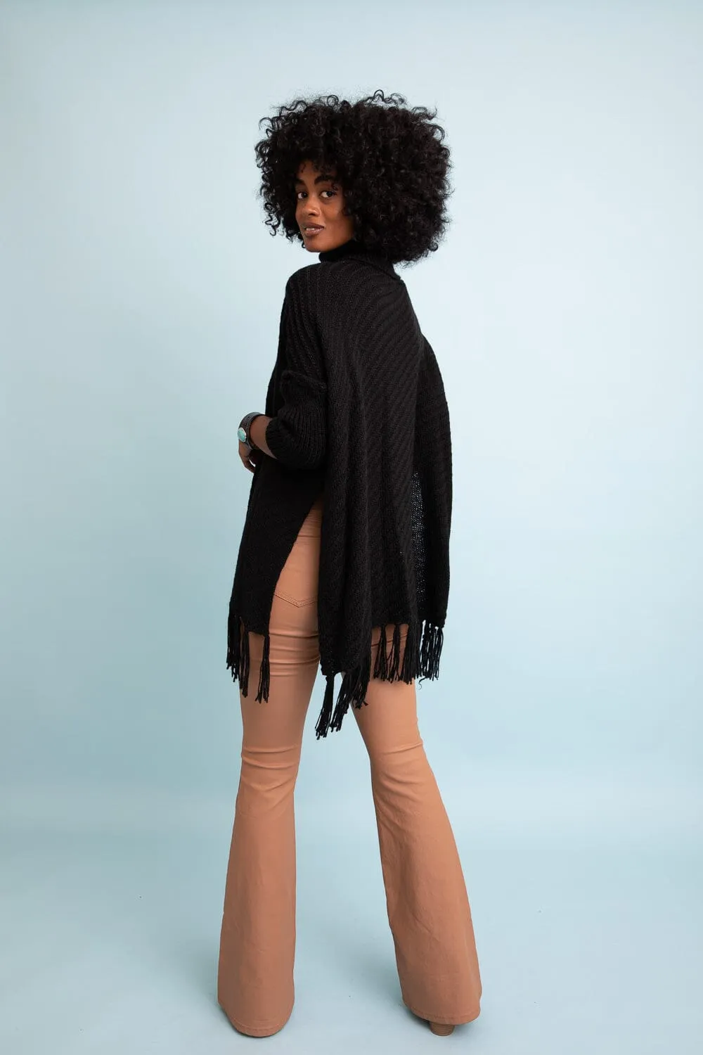 Sweater Weather Roll-Neck Poncho