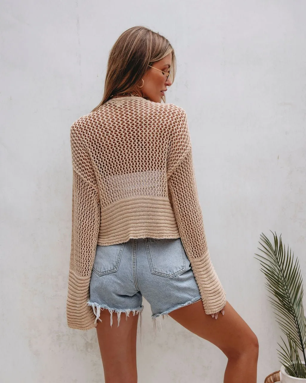 Taupe Open Front Cardigan - FINAL SALE