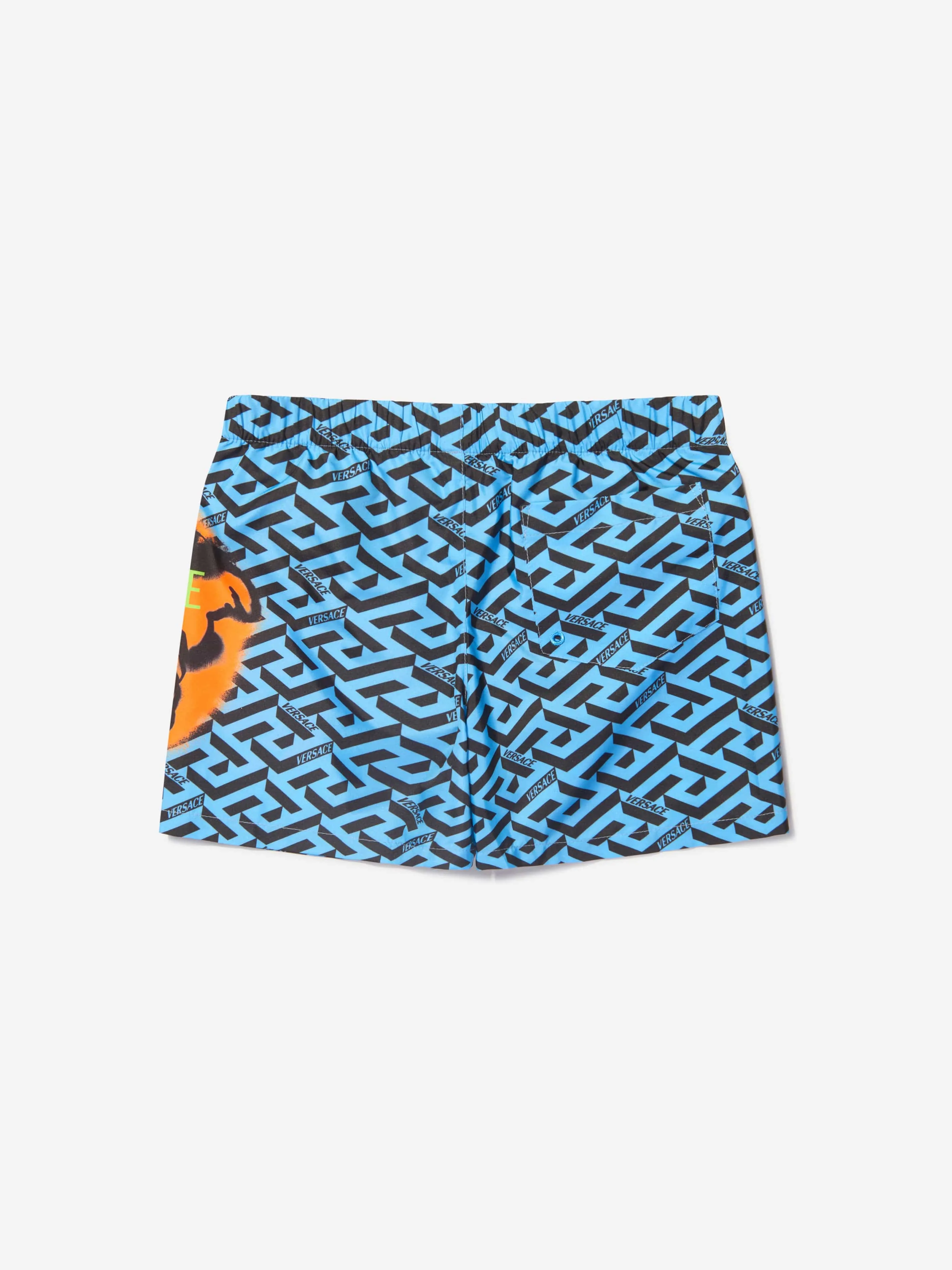 Versace Boys Smiley Medusa Logo Swim Shorts