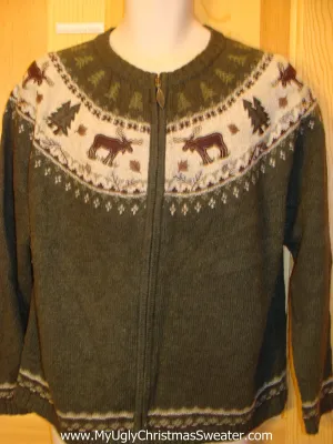 Vintage Style Nordic Reindeer Christmas Sweater