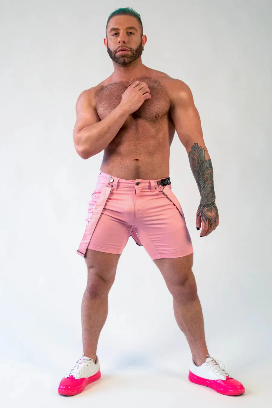 Willem Strapped Shorts (Pink)